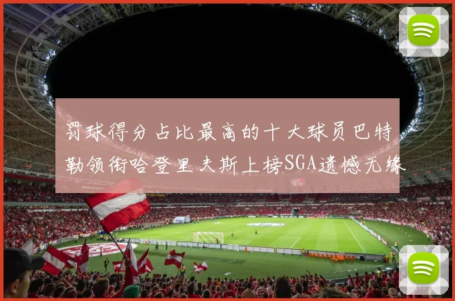 罚球得分占比最高的十大球员巴特勒领衔哈登里夫斯上榜SGA遗憾无缘
